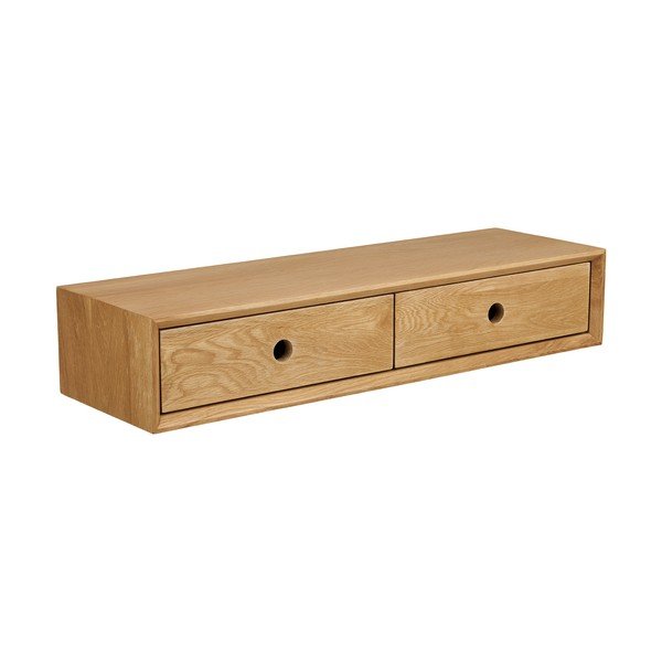 Mensola colore naturale chiaro in rovere massiccio 80 cm Luzern – House Nordic