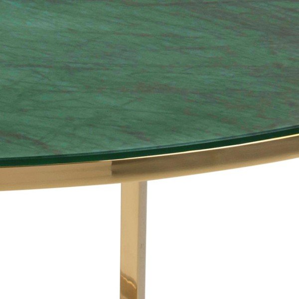 Tavolino rotondo verde ø 80 cm Alisma - Actona-image-3
