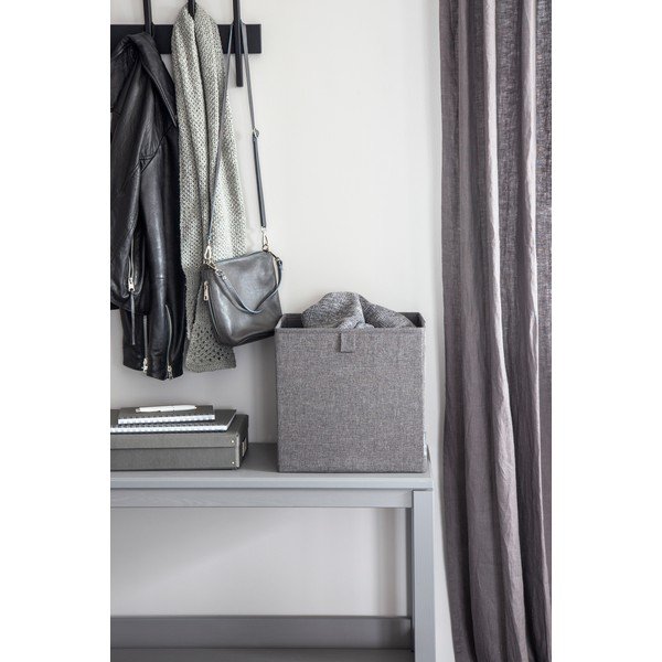 Scatola portaoggetti grigia Cube - Bigso Box of Sweden-image-1