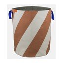 Cesta per il bucato color mattone/color crema in tessuto 5 l Diagonal – Mette Ditmer Denmark