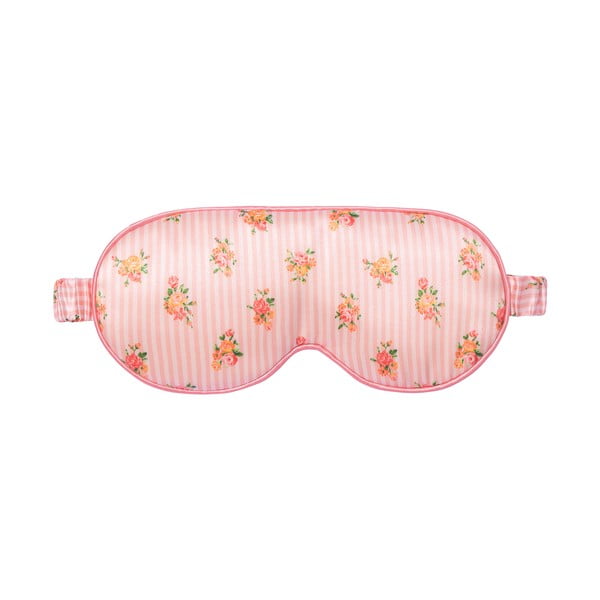 Maschera per dormire arancione e rosa in seta Contour Petal – slip-image-2