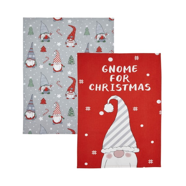 Set di strofinacci in cotone a tema natalizio 4 pz 50x70 cm Gnomes – Catherine Lansfield