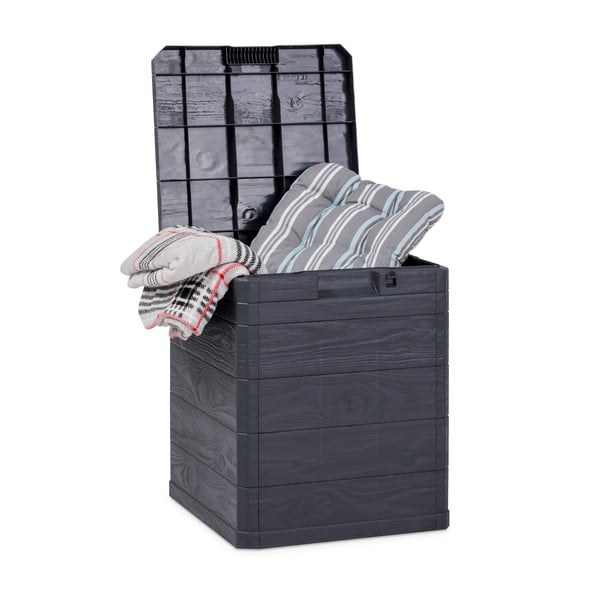 Cassetta portaoggetti da giardino grigio scuro Woodys - Toomax-image-2