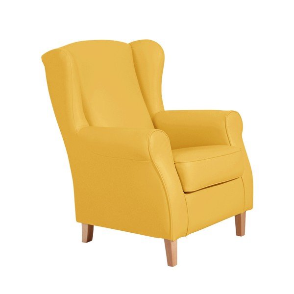 Poltrona in similpelle gialla Lorris Corn - Max Winzer