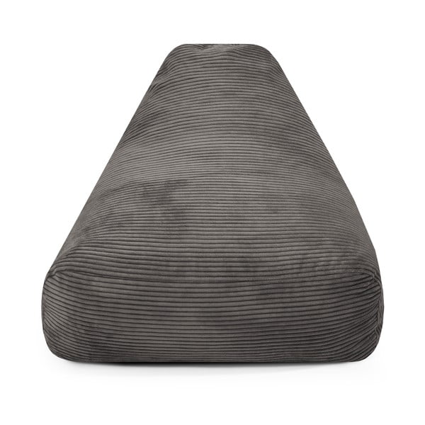 Pouf a sacco per bambini marrone scuro con rivestimento in velluto a coste Snug 80 – SLOWDOWN-image-1