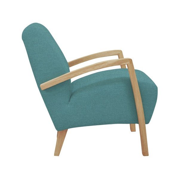 Tyrkysové křeslo se světlou konstrukcí Windsor & Co. Luna-image-1