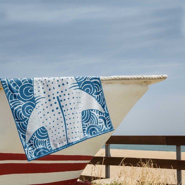Telo mare blu 90x180 cm Shark - DecoKing-image-1