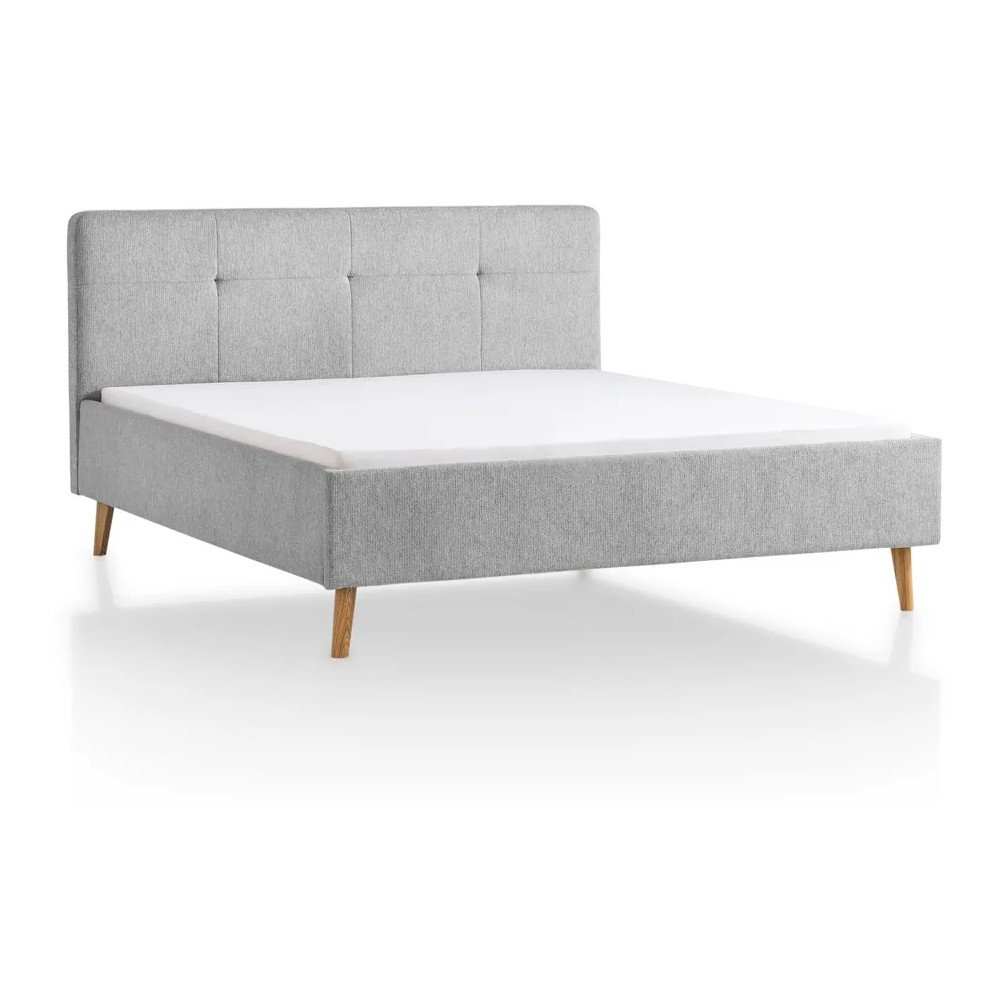 Letto matrimoniale imbottito grigio chiaro rete non inclusa 140x200 cm Smart – Meise Möbel | Letti matrimoniali