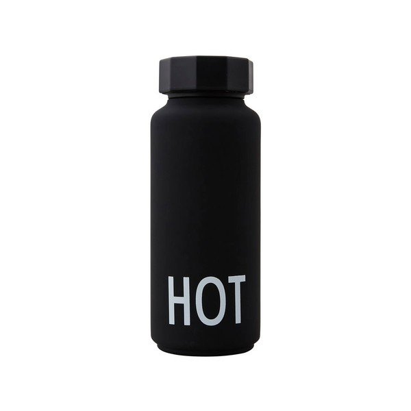 Bottiglia termica nera, 500 ml Hot - Design Letters