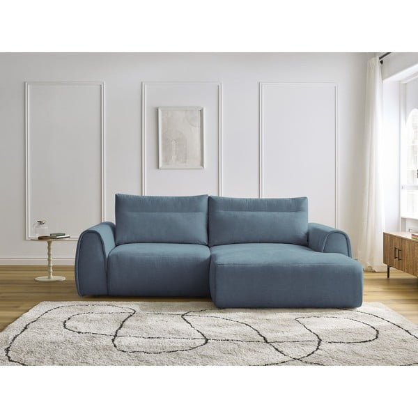 Divano angolare blu Aden – Bobochic Paris-image-1