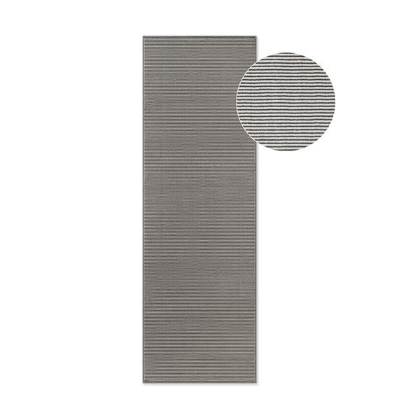 Passatoia color antracite/color crema 80x240 cm Perles Dolomite – Elle Decoration