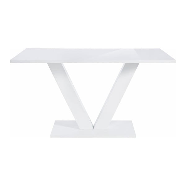 Tavolo da pranzo bianco lucido Allen, 90 x 140 cm - Støraa-image-2
