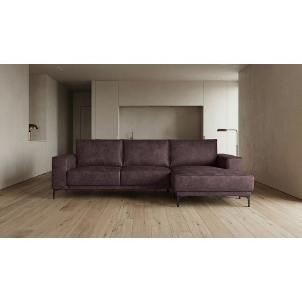 Divano angolare in similpelle marrone scuro (angolo destro) Copenhagen - Scandic-image-4