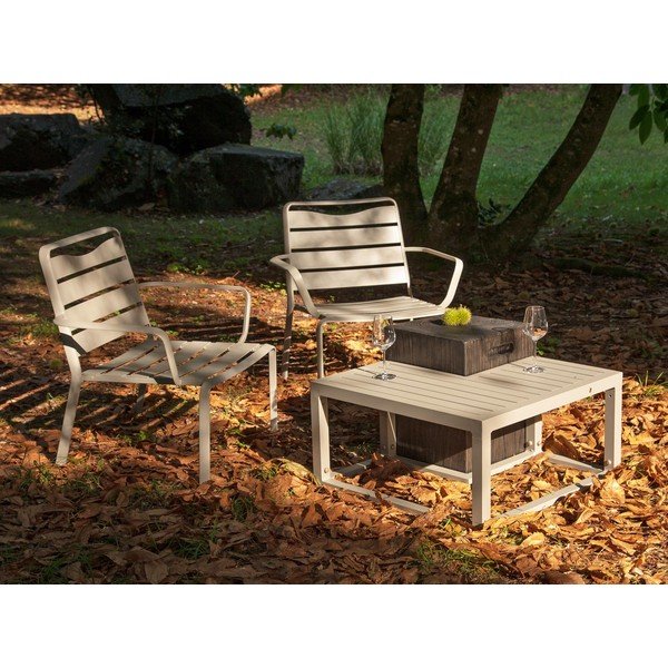 Tavolo da giardino grigio, 35 x 35 cm Ecotop - Ezeis-image-4