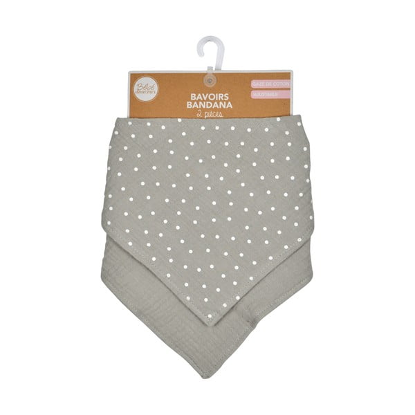 Bavaglini di mussola grigi in set da 2 - Bébé Douceur-image-3