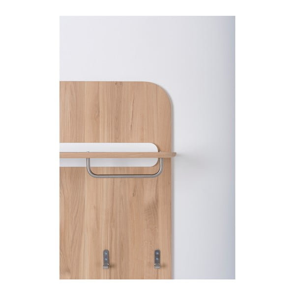 Appendiabiti da parete in legno di quercia Ena - Gazzda-image-3