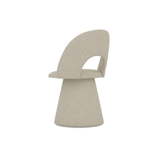 Sedia da pranzo beige in imbottito Kalo – Makamii-image-4