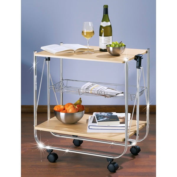 Tavolo da portata su ruote 40,5x68 cm Dinett - Wenko-image-1