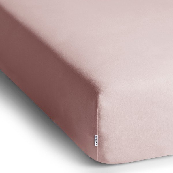 Lenzuolo con angoli rosa chiaro in jersey 200x200 cm Amber – Restilo-image-2