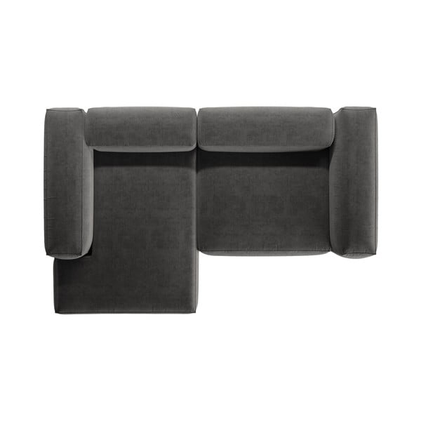 Divano angolare grigio scuro (con penisola a sinistra/con chaise lounge) Bergamo – Cosmopolitan Design-image-3
