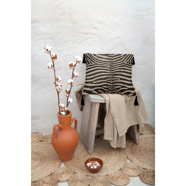 Cuscino decorativo Borlas Zebra, 45 x 45 cm - Really Nice Things-image-1