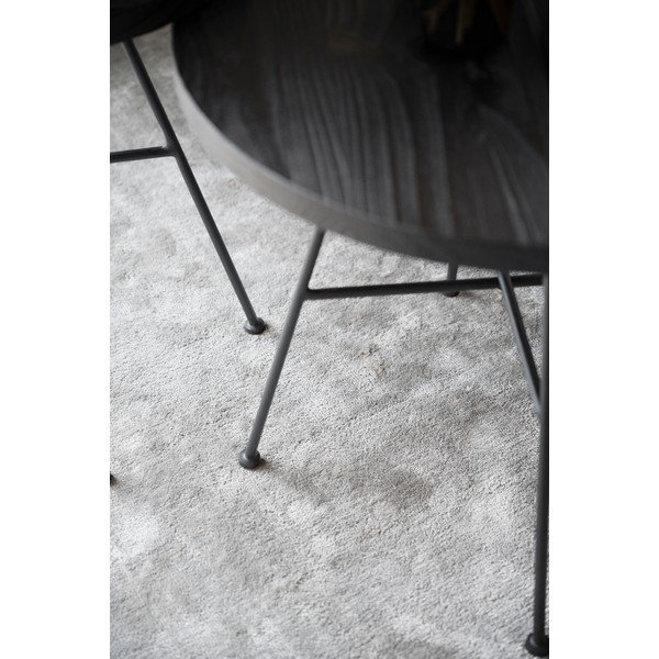 Set di 2 tavoli contenitori neri con piani in legno di pino Grafton - Rowico-image-4