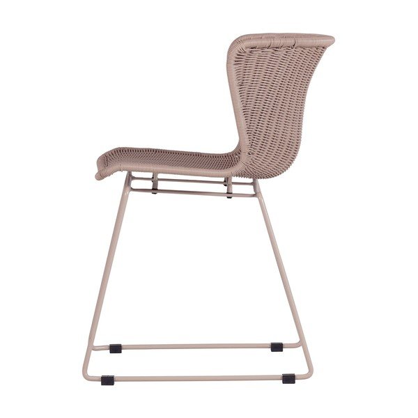 Sedie da esterno in set beige in rattan artificiale 2 pz Wings – WOOOD-image-3