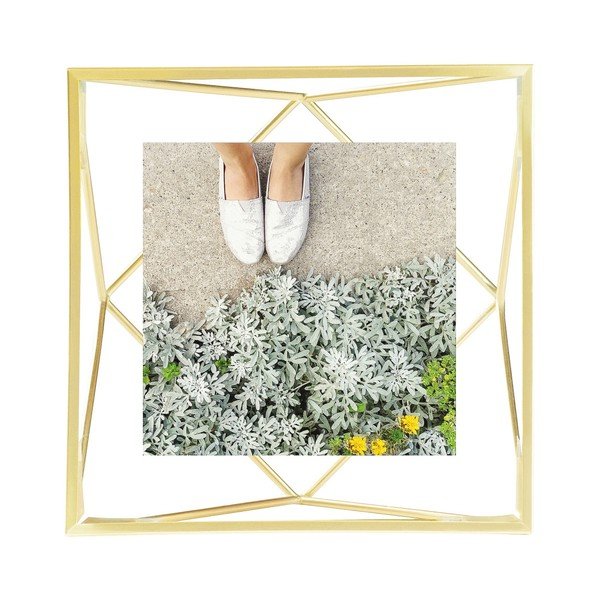 Cornice in colore oro su una fotografia di 10 x 10 cm Prisma - Umbra