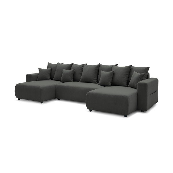 Divano letto a U grigio scuro Envy - Bobochic Paris-image-3