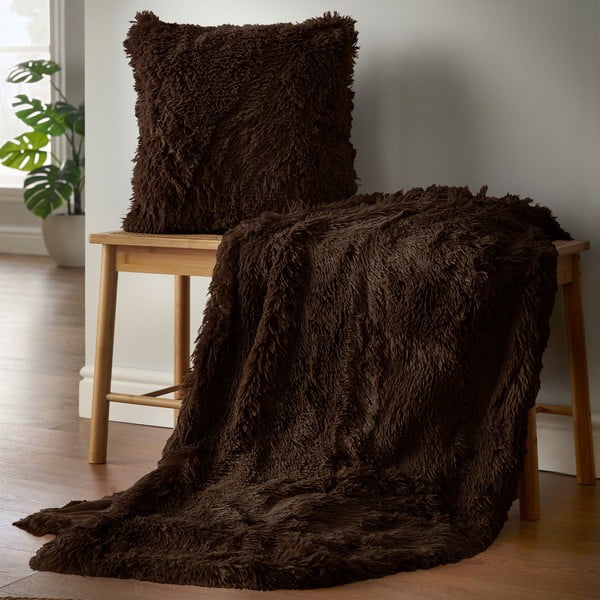 Coperta in micropush marrone 150x200 cm Cuddly - Catherine Lansfield-image-2