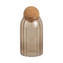 Vaso in vetro marrone con coperchio in sughero Gemma, altezza 19 cm - PT LIVING