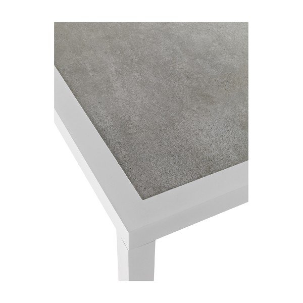 Tavolo da giardino bianco con piano in ceramica Chiara, 100 x 160 cm - Geese-image-2