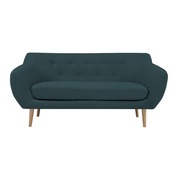 Divano a due posti blu scuro con gambe chiare Sicile - Mazzini Sofas