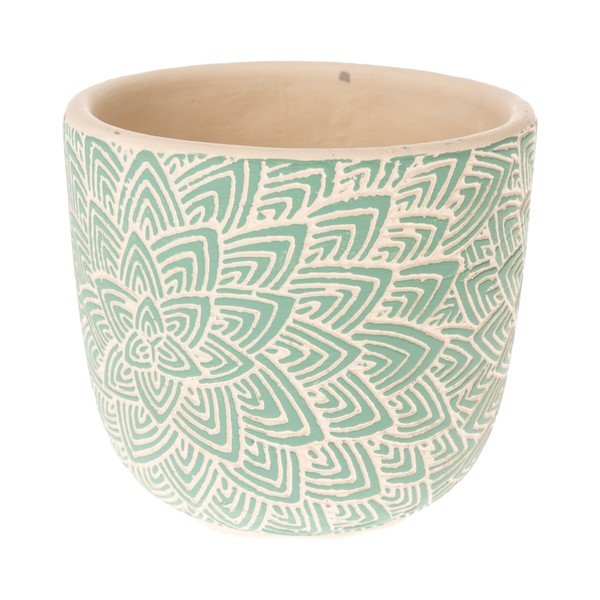 Fioriera in cemento verde, ø 14 cm - Dakls