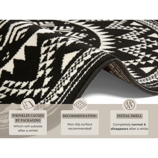 Tappeto nero Celebration , ⌀ 140 cm Valencia - Hanse Home-image-4