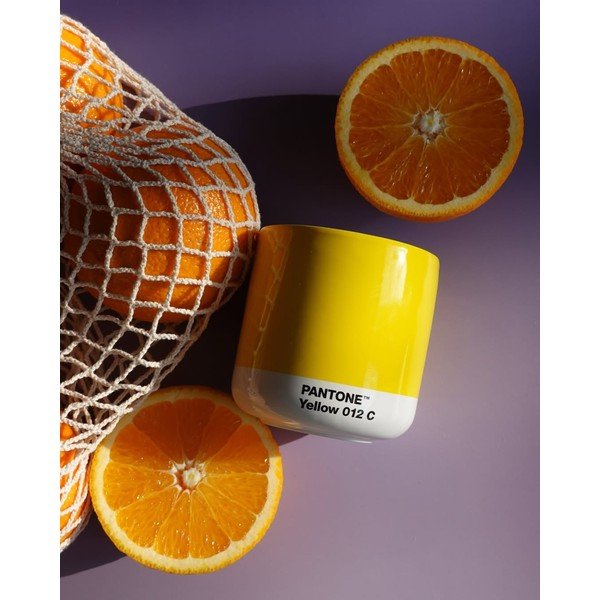 Tazzina per cappuccino gialla in porcellana 175 ml Yellow 012 – Pantone-image-1