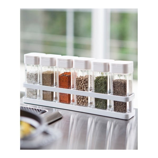 Set di 6 spezie con supporto Tower - YAMAZAKI-image-1