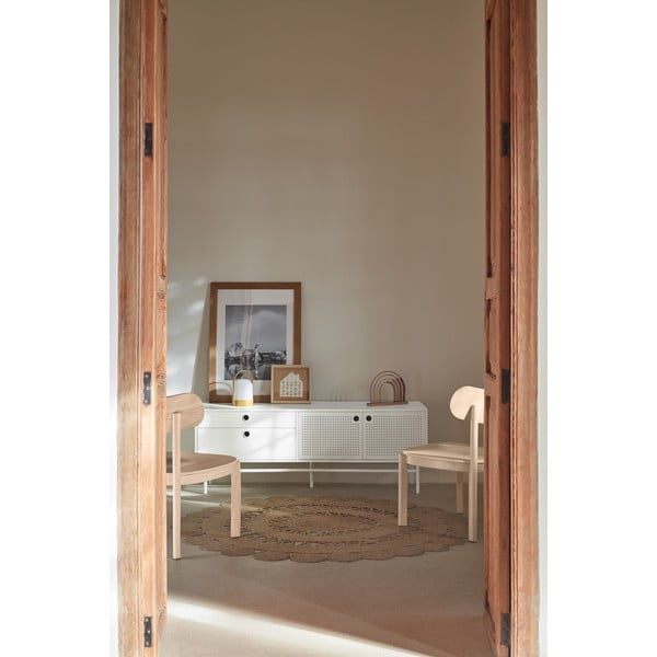 Tavolo TV bianco 140x52 cm Punto - Teulat-image-1