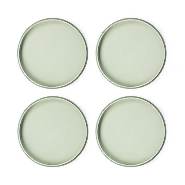 Set di piatti verdi in gres 4 pz ø 22 cm Aura Rondo – Bonami Selection