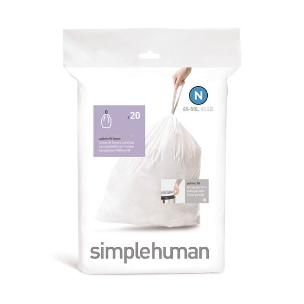 Sacchi per rifiuti 20 pz 50 l - simplehuman