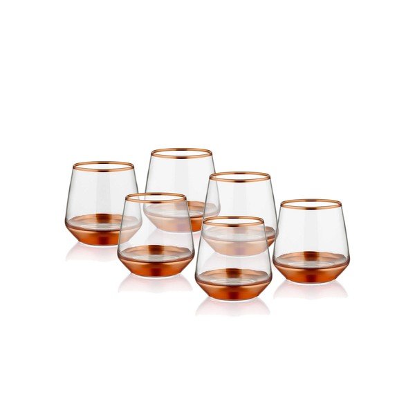 Set di 6 bicchieri Bronzo, 257 ml Glam - Mia-image-1
