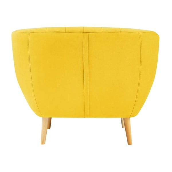 Poltrona in velluto giallo Sardaigne - Mazzini Sofas-image-3