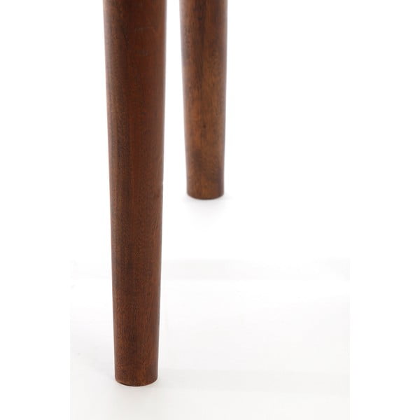 Tavolino rotondo in legno massiccio di acacia ø 49 cm Qiano - Light & Living-image-2