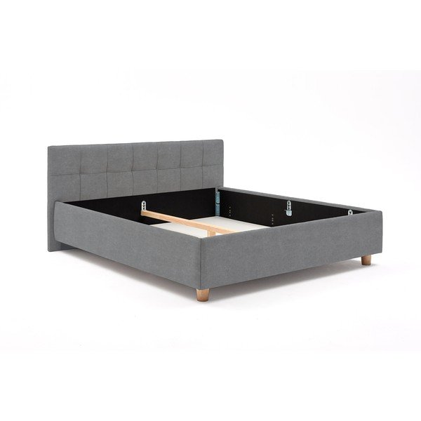 Letto matrimoniale grigio-blu con contenitore , 160 x 200 cm Leda - ProSpánek-image-2