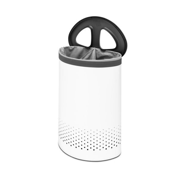 Cesto portabiancheria in metallo bianco 55 l Selector - Brabantia