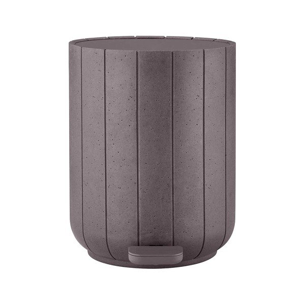 Cestino per la spazzatura grigio scuro in poliresina con pedale 3 l Kua – Blomus