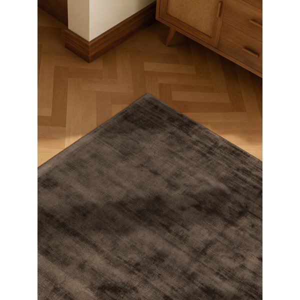 Tappeto marrone in viscosa tessuto a mano 80x150 cm Noemi – Vikosa-image-4