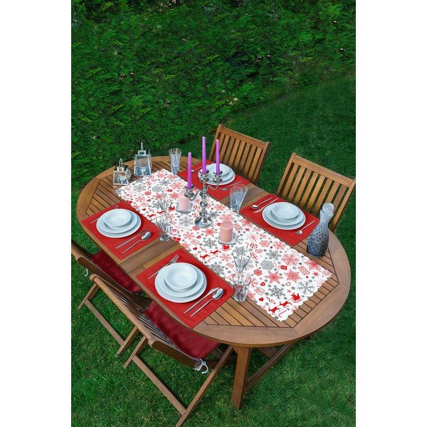 Set natalizio di 4 tovaglie e runner da tavola 140x45 cm American Servis - Mila Home-image-1