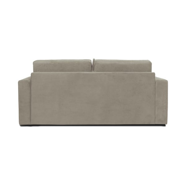 Divano letto in velluto a coste beige 197 cm Elbeko - Scandic-image-3