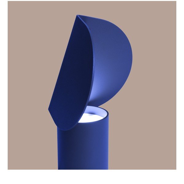 Lampada da tavolo LED blu scuro in alluminio (altezza totale 15 cm) BISCUIT – Thoro-image-2
